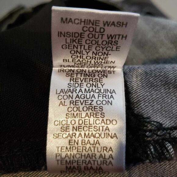 Democracy Jeans Womens Size 16 Gray Wash Ab Technology Skinny High Rise Raw Hem - Picture 5 of 11